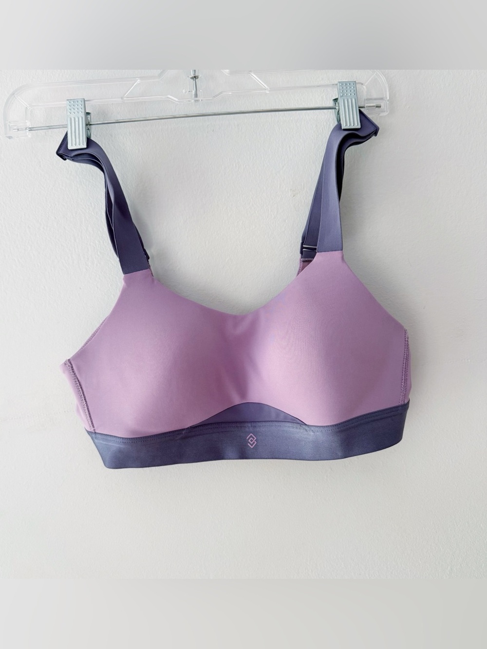 ThirdLove Women Two Tone Sports Bra Sz 34B Purple Athletic Wireless Athleisure